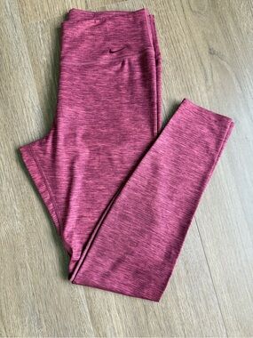 Nike Maroon Pink Space-Dyed Women's Leggings